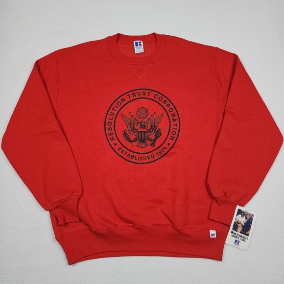 Russell Athletic Other - Vintage Russell Sweatshirt Mens Large Red Athletic Resolution Trust NWT USA